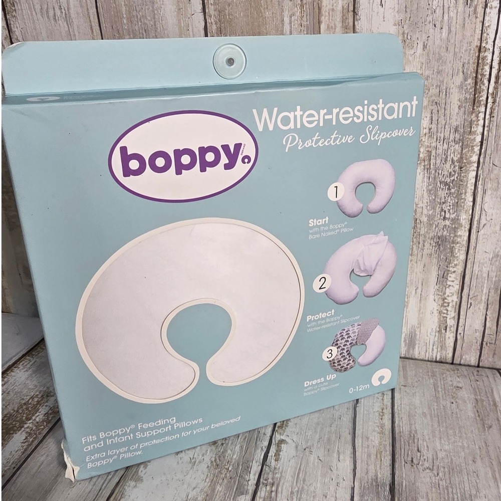 Boppy Water Resistant Protective Slipcover White for Feeding Support Pillows NEW - Picture 3 of 7